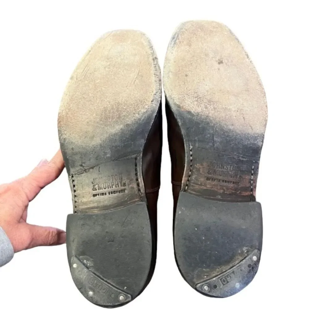 Johnston & Murphy Men's Dark Brown Dress Shoes Size 8‎